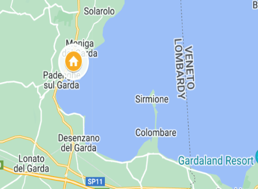 kaart map vakantiepark aan lago garda kust noord italie