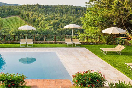 Wijn agriturismo bij Castellina in Chianti met restaurant