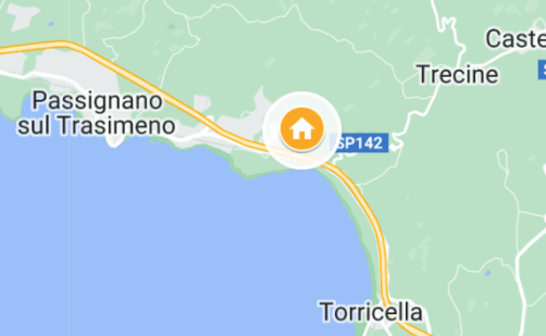 kaart map: bio agriturismo dichtbij het Trasimeno Meer