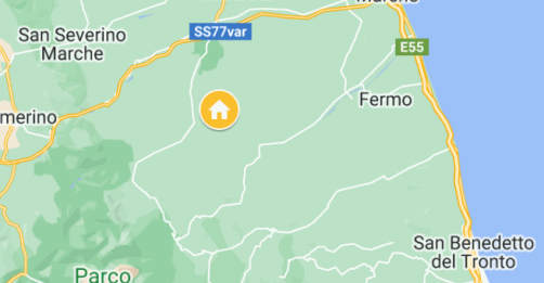 kaart map marche vakantie agriturismo bij Fermo