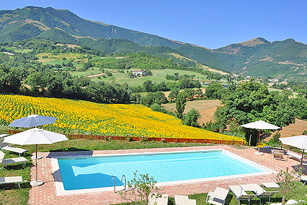 foto : agriturismo in Marche met zwembad, manege en restaurant